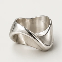 Sculptural sterling silver ring study